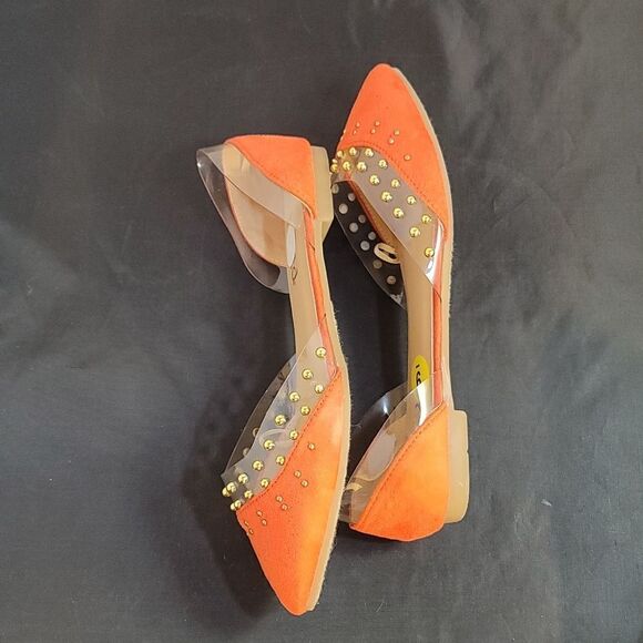 MUDD WOMEN'S SLIP-ON GOLD METALLIC BALL DESIGN EMBROIDERED SUEDE CLOSED TOE FLAT - Picture 13 of 15